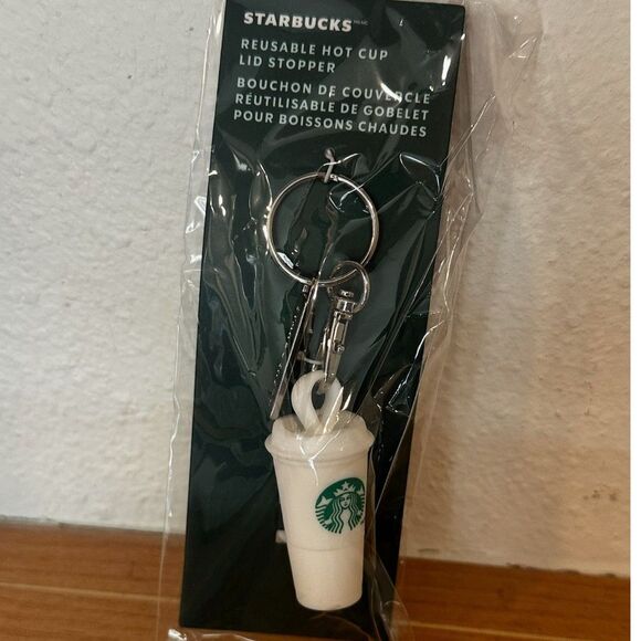 Starbucks Other - Starbucks 2025 Reusable Hot Cup Lid Stopper Keychain NWT
